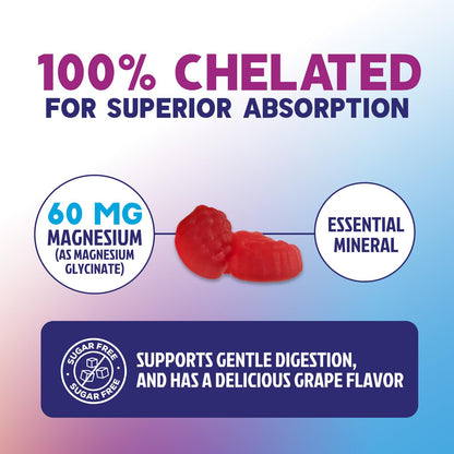 Magnesium Glycinate Gummies - Sugar Free | Sleep & Heart Health