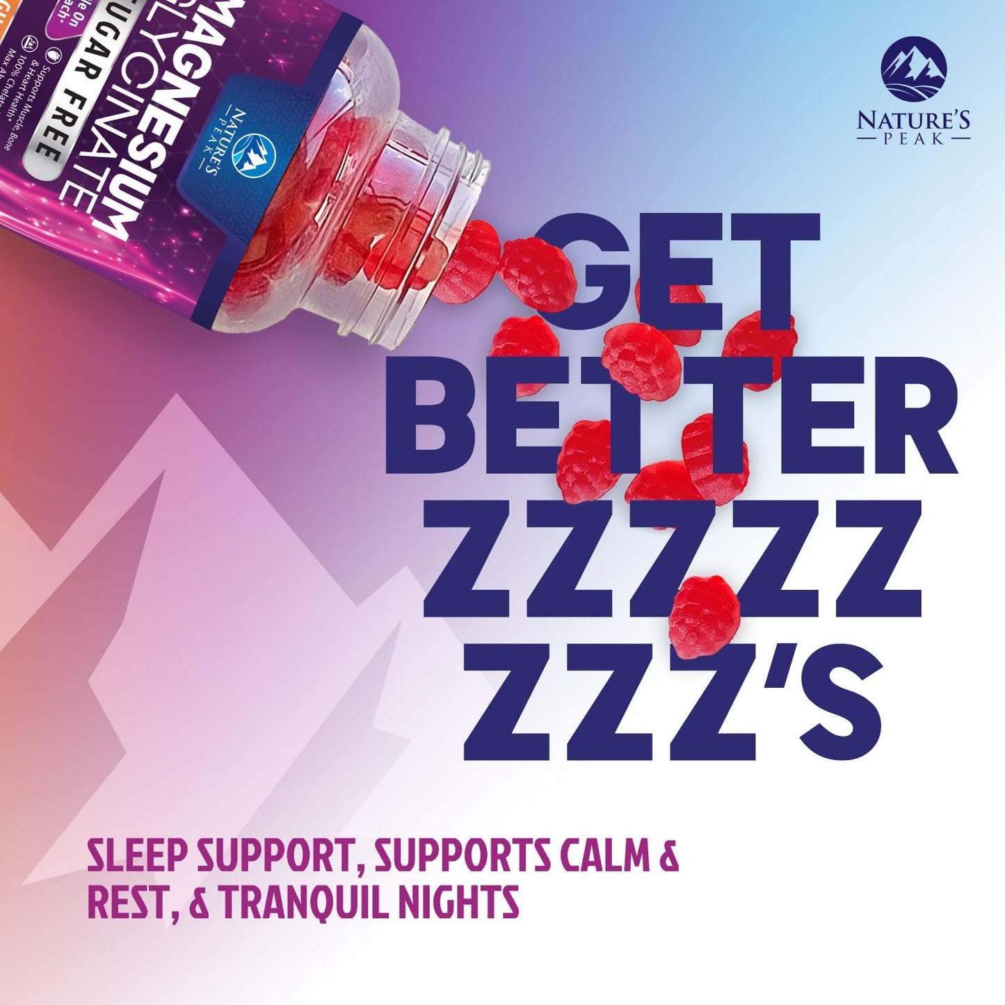 Magnesium Glycinate Gummies - Sugar Free | Sleep & Heart Health