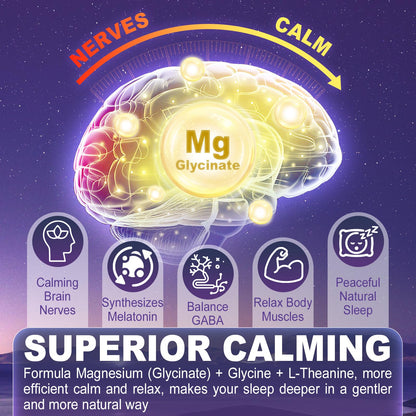 Magnesium Glycinate Gummies 250mg per Gummy (500mg/2) – Sugar Free, No Melatonin (Adults & Kids 6+)