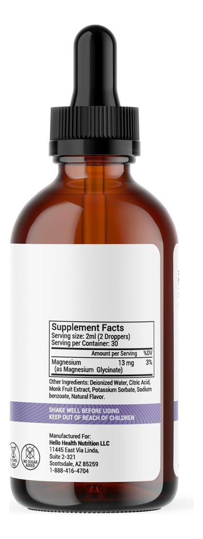 Magnesium Glycinate Liquid – 100 mg | Pineapple Flavor for Women, Men & Kids
