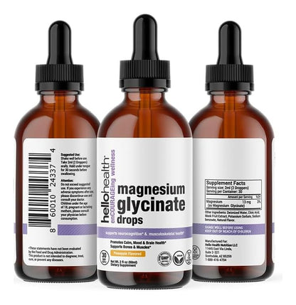 Magnesium Glycinate Liquid – 100 mg | Pineapple Flavor for Women, Men & Kids