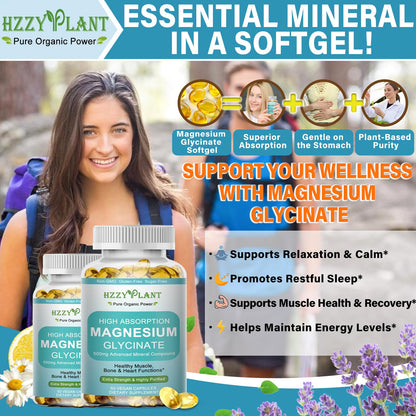 Magnesium Glycinate 500mg Softgels – High-Absorption Magnesium Supplement