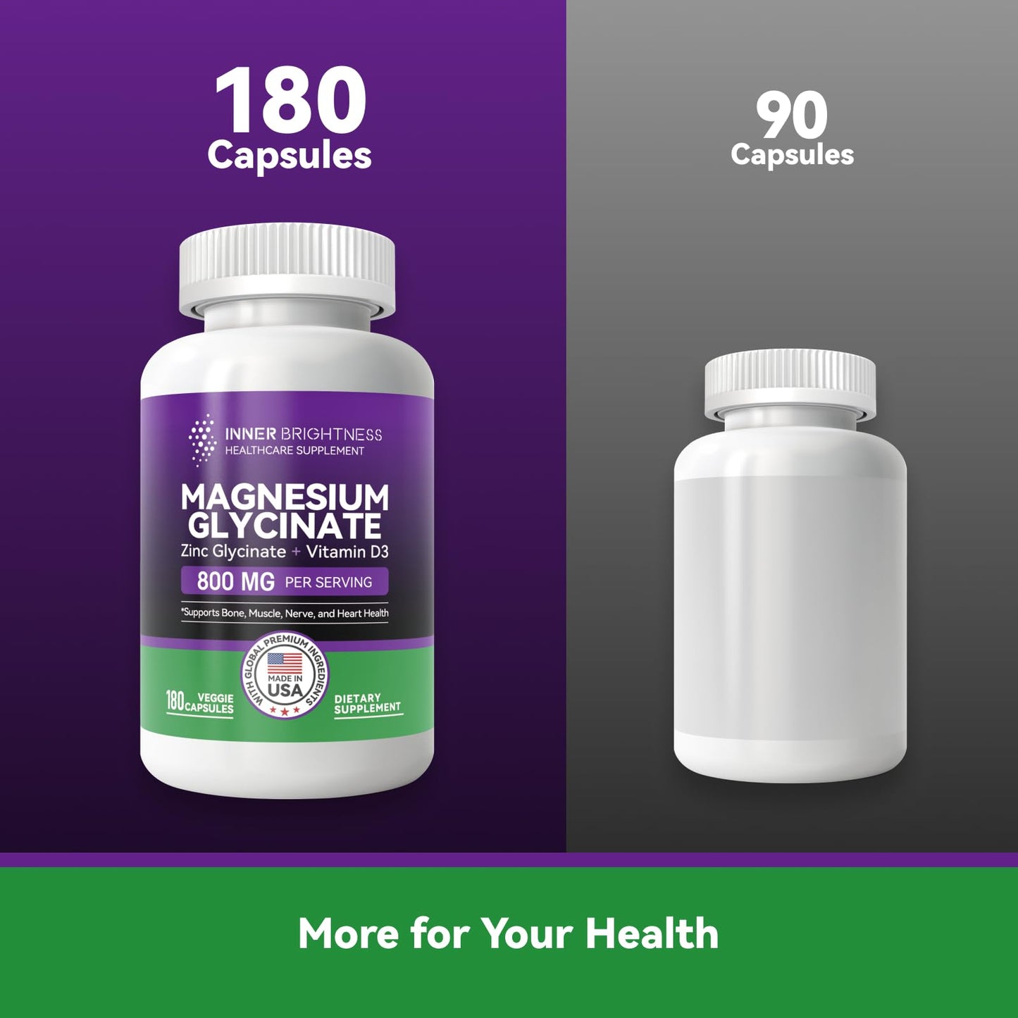 Magnesium Glycinate with Zinc & Vitamin D3 – Sleep, Immune & Heart Health