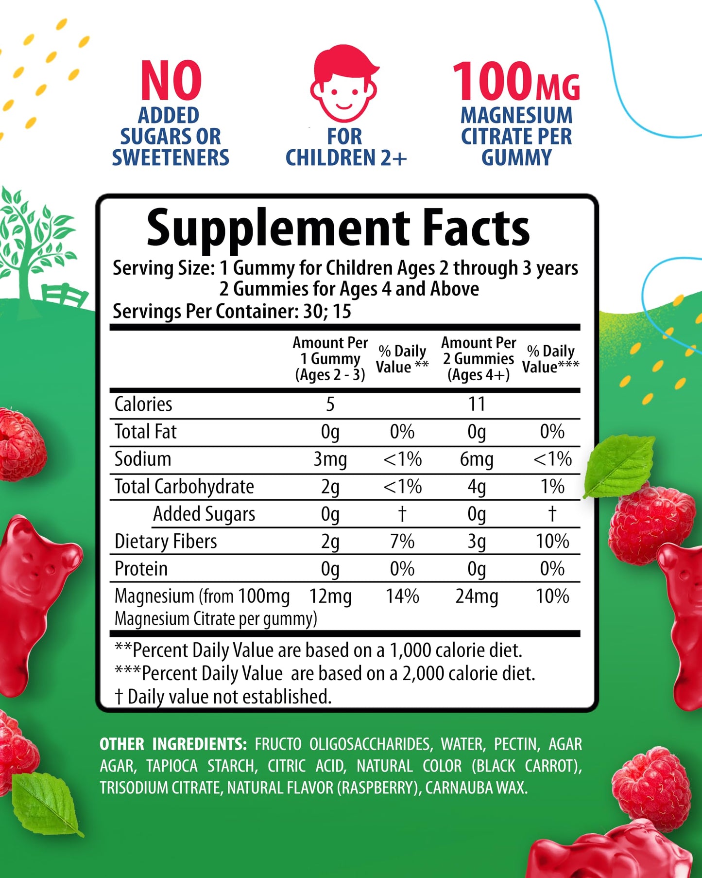 Magnesium Gummies for Kids & Adults – 100mg Calm Magnesium Chews