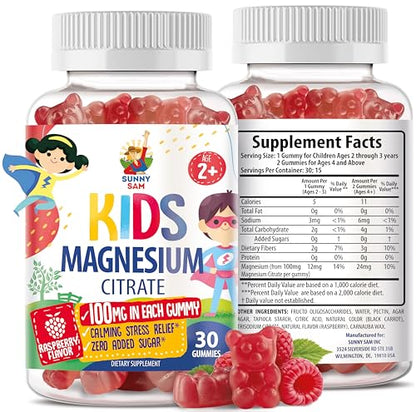 Magnesium Gummies for Kids & Adults – 100mg Calm Magnesium Chews