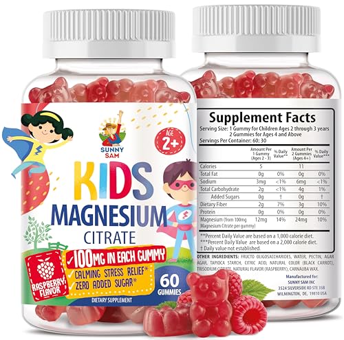 Magnesium Gummies for Kids & Adults – 100mg Calm Magnesium Chews (60 Gummies) | Mood & Muscle Support