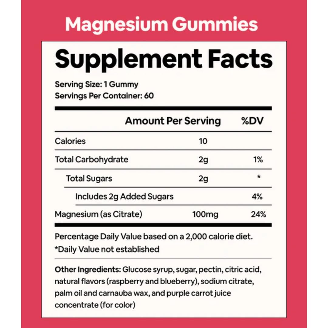 Black Girl Vitamins Magnesium Gummies - 100mg per Serving | Sleep, Immunity & Bone Support | Gluten-Free 60ct