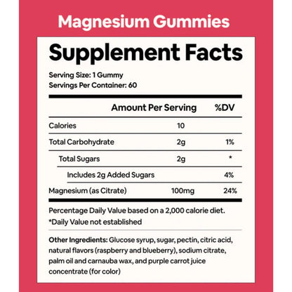 Black Girl Vitamins Magnesium Gummies - 100mg per Serving | Sleep, Immunity & Bone Support | Gluten-Free 60ct