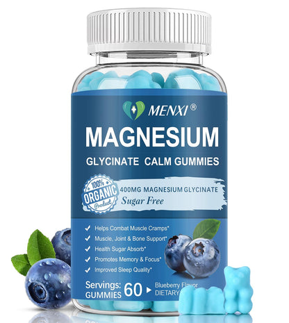 Magnesium Gummies 600mg per Serving | Glycinate 400mg + Malate 200mg