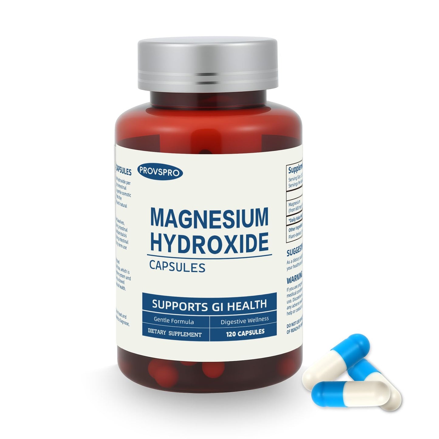 Magnesium Hydroxide Capsules – Constipation Relief & Digestive Health (120 capsules)
