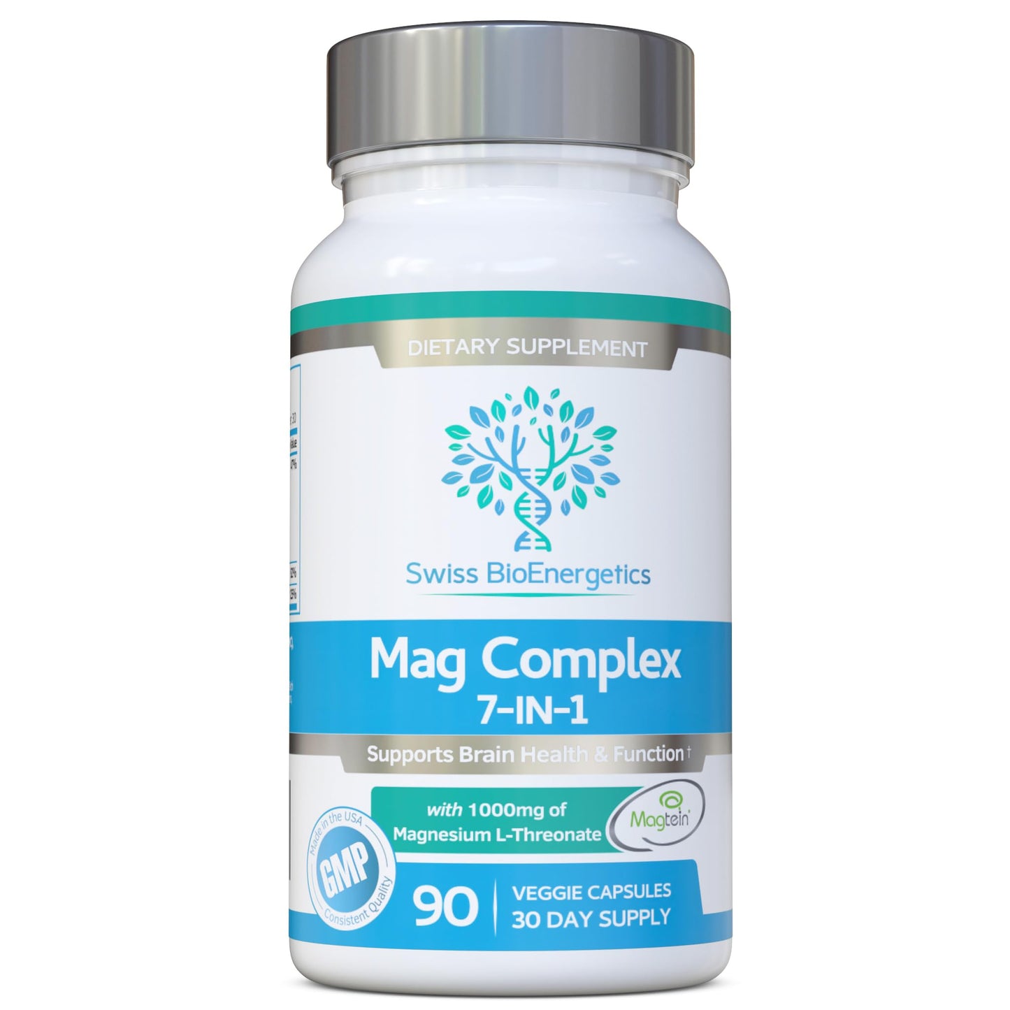 Magnesium L-Threonate Complex 7-in-1 1000mg Magtein Plus – Vegan, UK Made