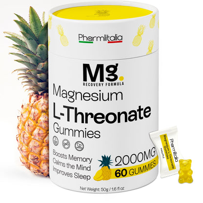 Magnesium L-Threonate Gummies – Brain Support, Sleep & Focus | Pineapple 60 Count