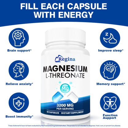 Neuro Magnesium L-Threonate Capsules | Brain Health & Focus Supplement