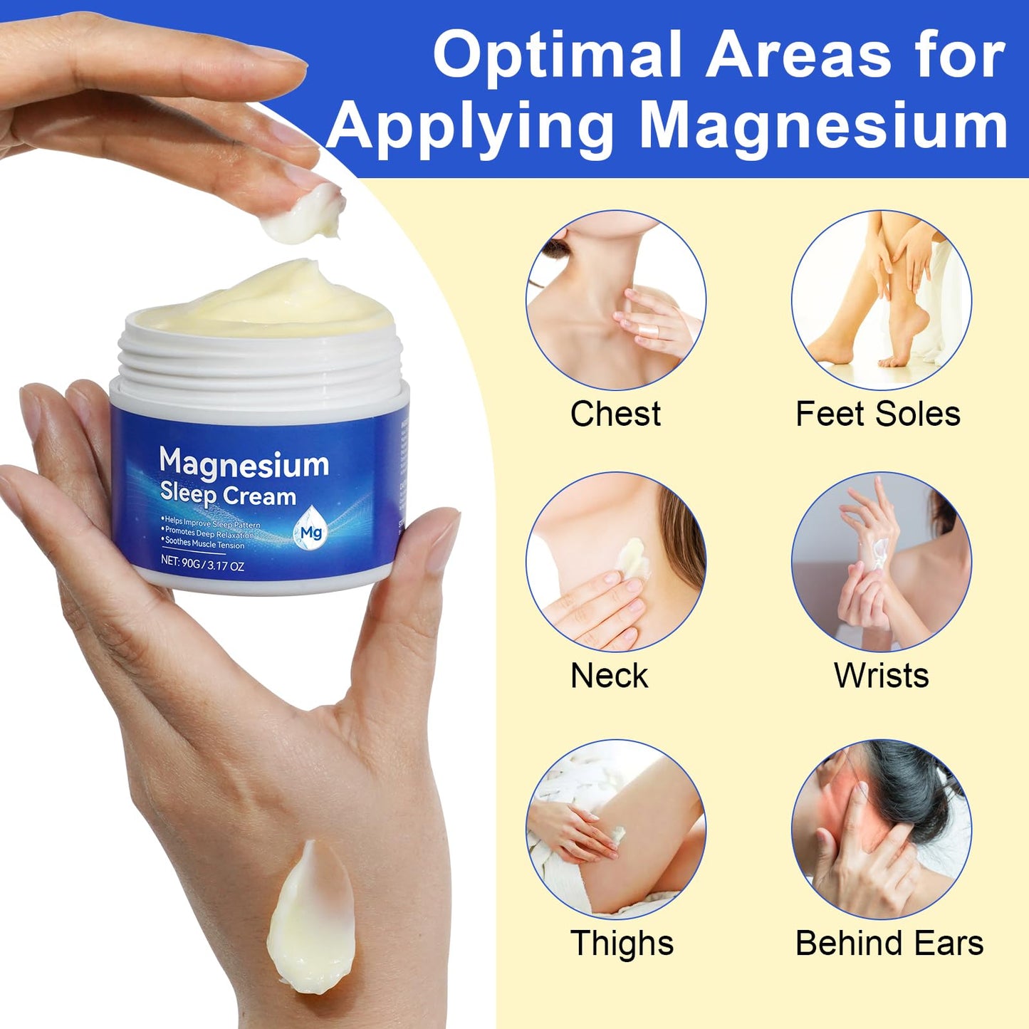 Magnesium Oil for Feet – Topical Magnesium Cream, Zechstein High Concentration