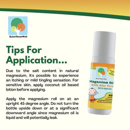 Magnesium Oil Roll-On for Kids with Aloe Vera – Fast-Absorbing
