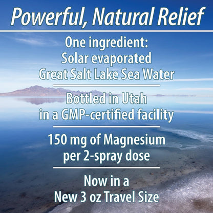 Magnesium Oil Spray for Feet & Legs - Made in USA | Ionic Magnesium Chloride 3oz