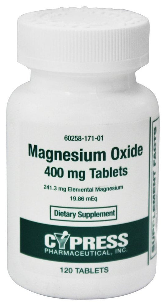 Cypress Pharmaceutical, Inc.- Magnesium Oxide 400 mg. - 120 Tablets BritishVita | Premium UK Vitamins & Wellness Supplements
