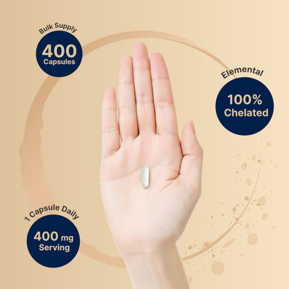 Magnesium Oxide 400mg – 400 Capsules | High Purity Elemental Magnesium | Non-GMO, Gluten Free