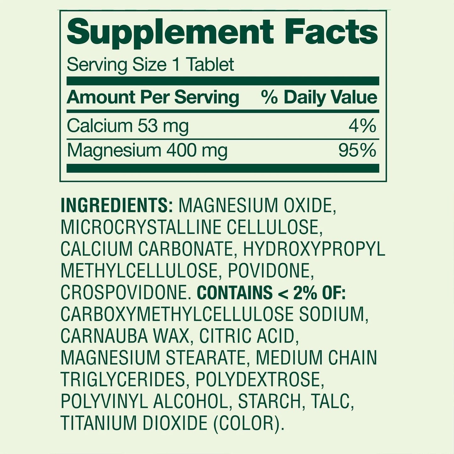Magnesium Oxide 400mg – 250 Count | Bone, Muscle & Heart Health