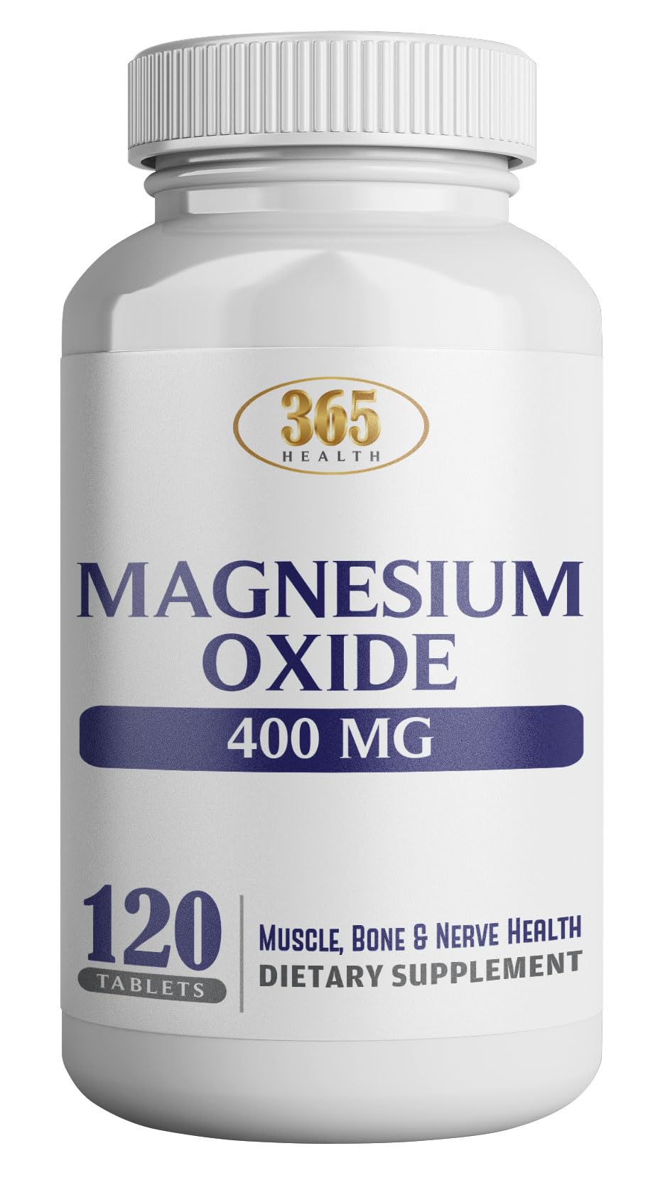 Magnesium 400mg High Potency – USA Made Magnesium Oxide, 120 Tablets