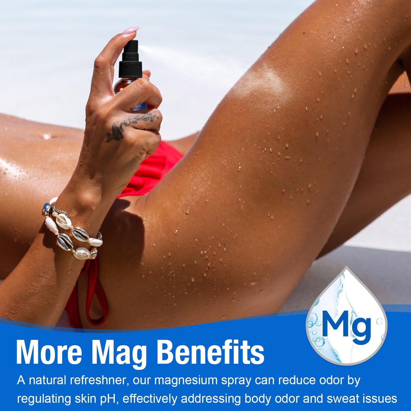 Magnesium Spray – Pure Magnesium Oil for Feet | Glass Bottle | 2-Pack