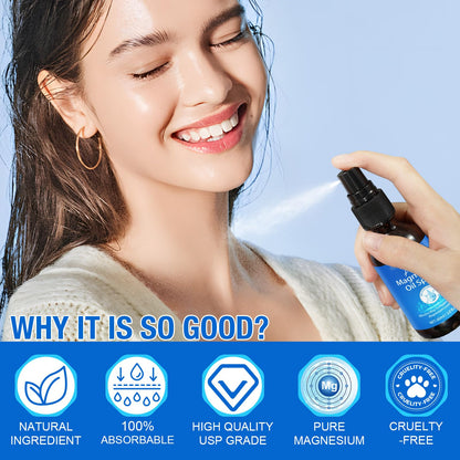 Magnesium Spray – Pure Magnesium Oil for Feet | Glass Bottle, Easy Absorption