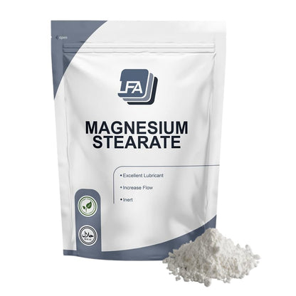 Magnesium Stearate Powder – Dry Lubricant for Tablets | 1kg | Halal Kosher Vegan