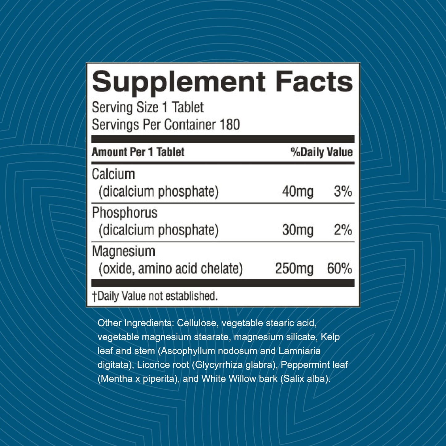 Nature's Sunshine Magnesium 250 mg - 180 Tablets | Supports Nervous & Structural Systems