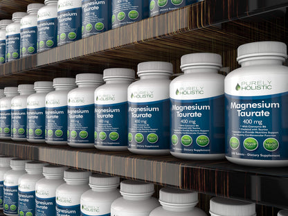 Magnesium Taurate 400mg Tablets – Chelated Mg with Taurine & B6 | 240 Vegan Tablets