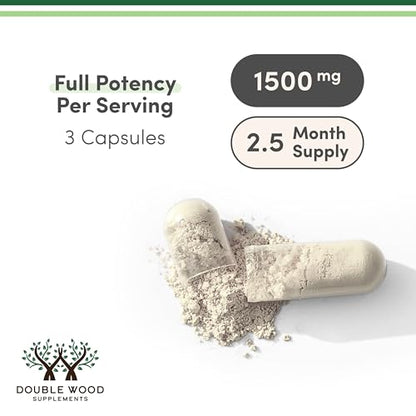 Magnesium Taurate for Cardiovascular Health – 1,500mg/Serving | 210 Vegan Capsules | Double Wood Supplements