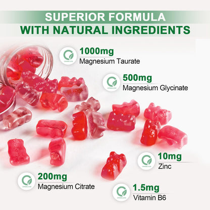 Magnesium Taurate Gummies – Three Forms for Heart Health, Muscle Function & Mood (Vegetarian, Non-GMO)