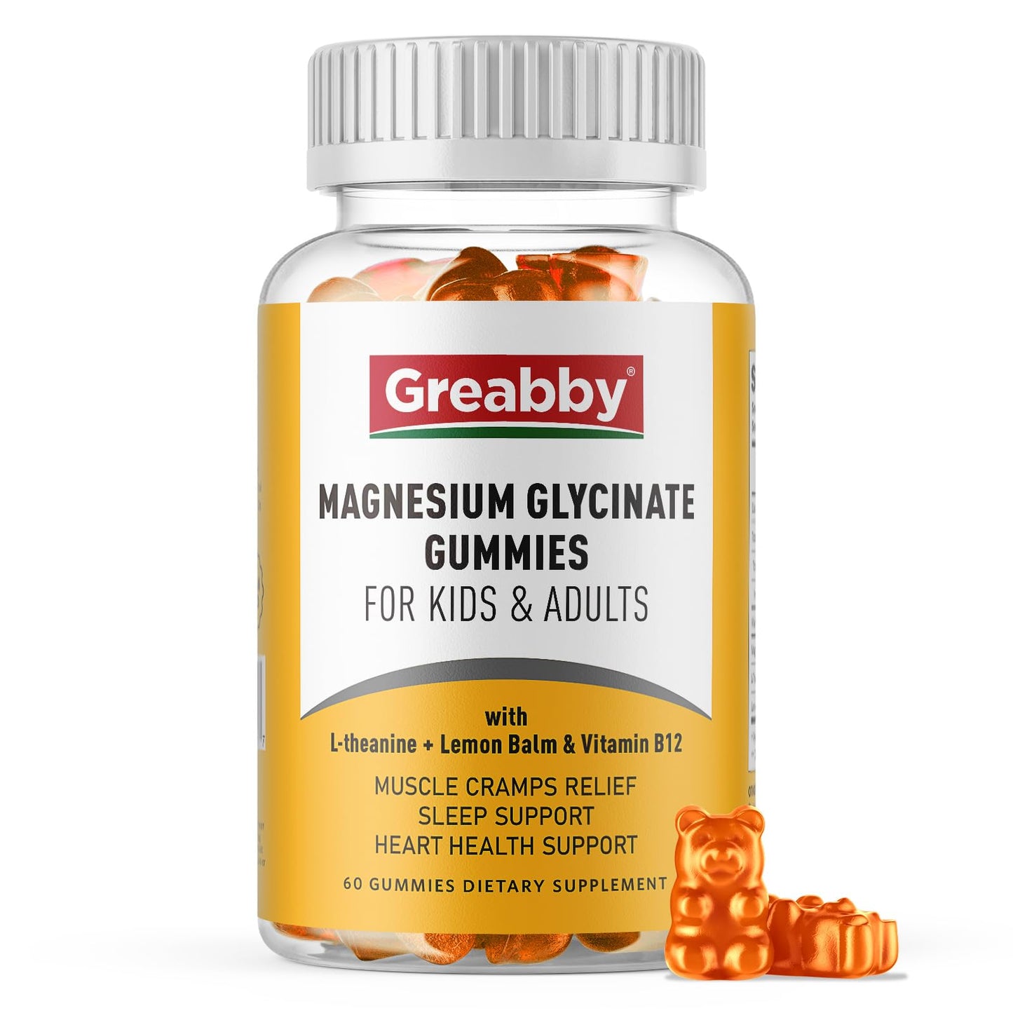 Magnesium Glycinate Gummies 300mg – 60 Count for Sleep, Muscle & Relaxation | Kids & Adults