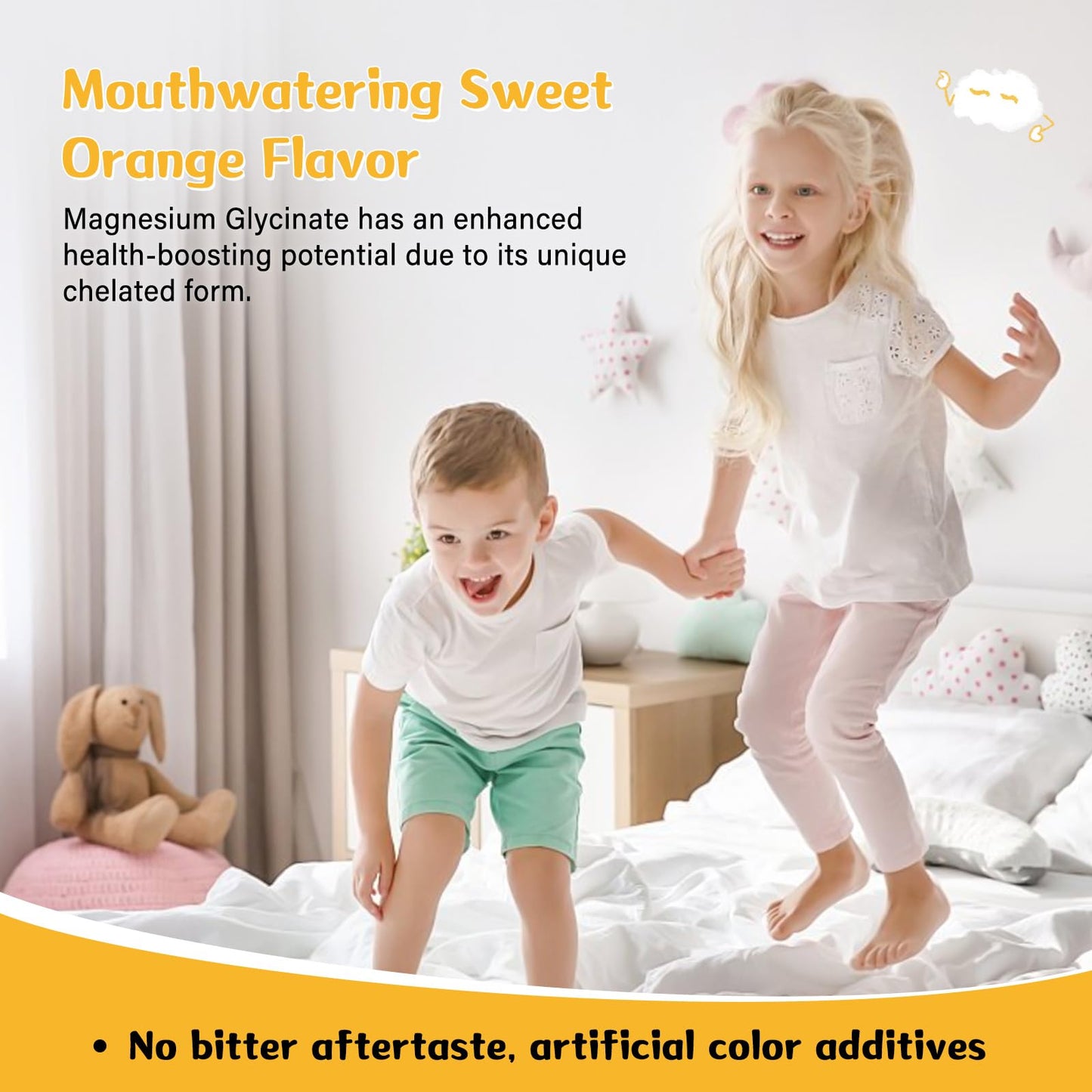 Magnesium Glycinate Gummies 300mg – 60 Count for Sleep, Muscle & Relaxation | Kids & Adults