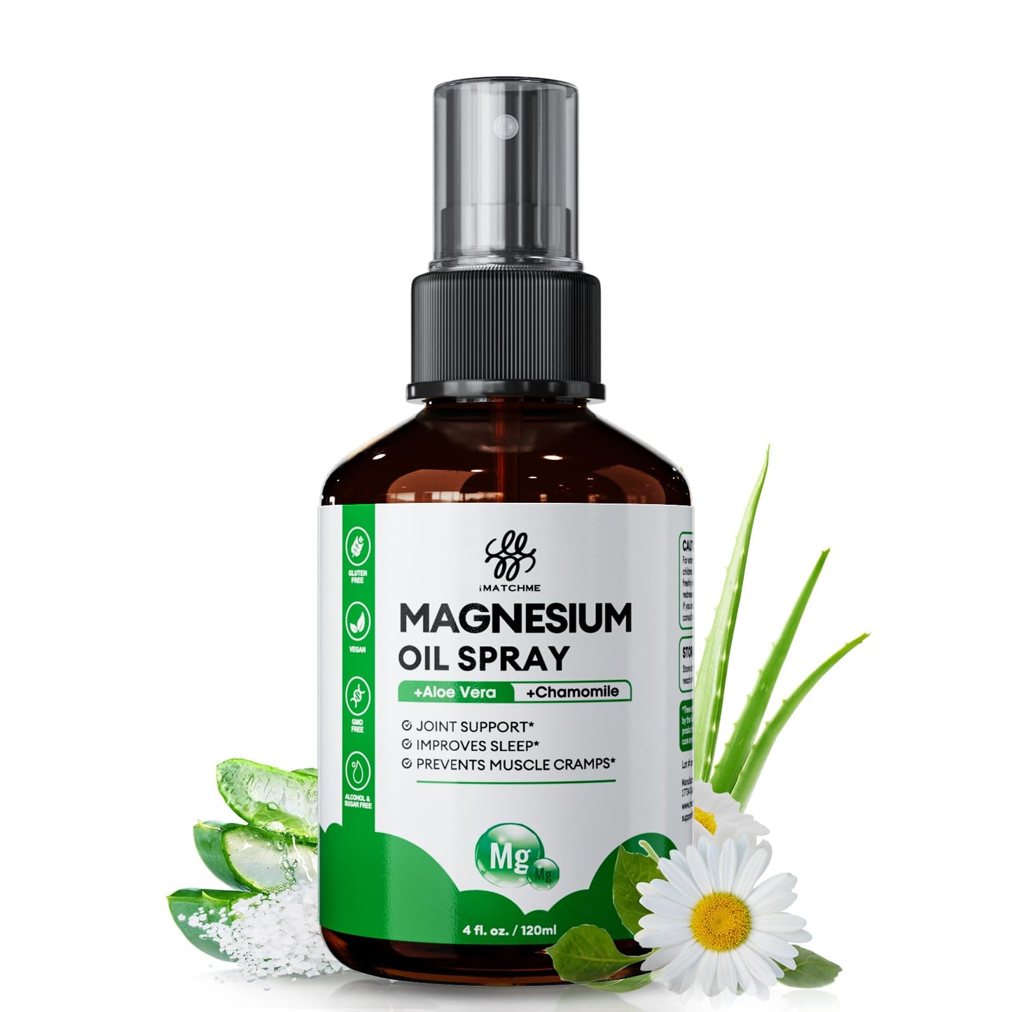 Magnesium Oil Spray 4oz – Sleep, Muscle & Joint Support (Feet/Body) – Non-Greasy