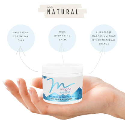 MagneSoothe Topical Magnesium Body Balm - 8 oz Jar | Natural Relief
