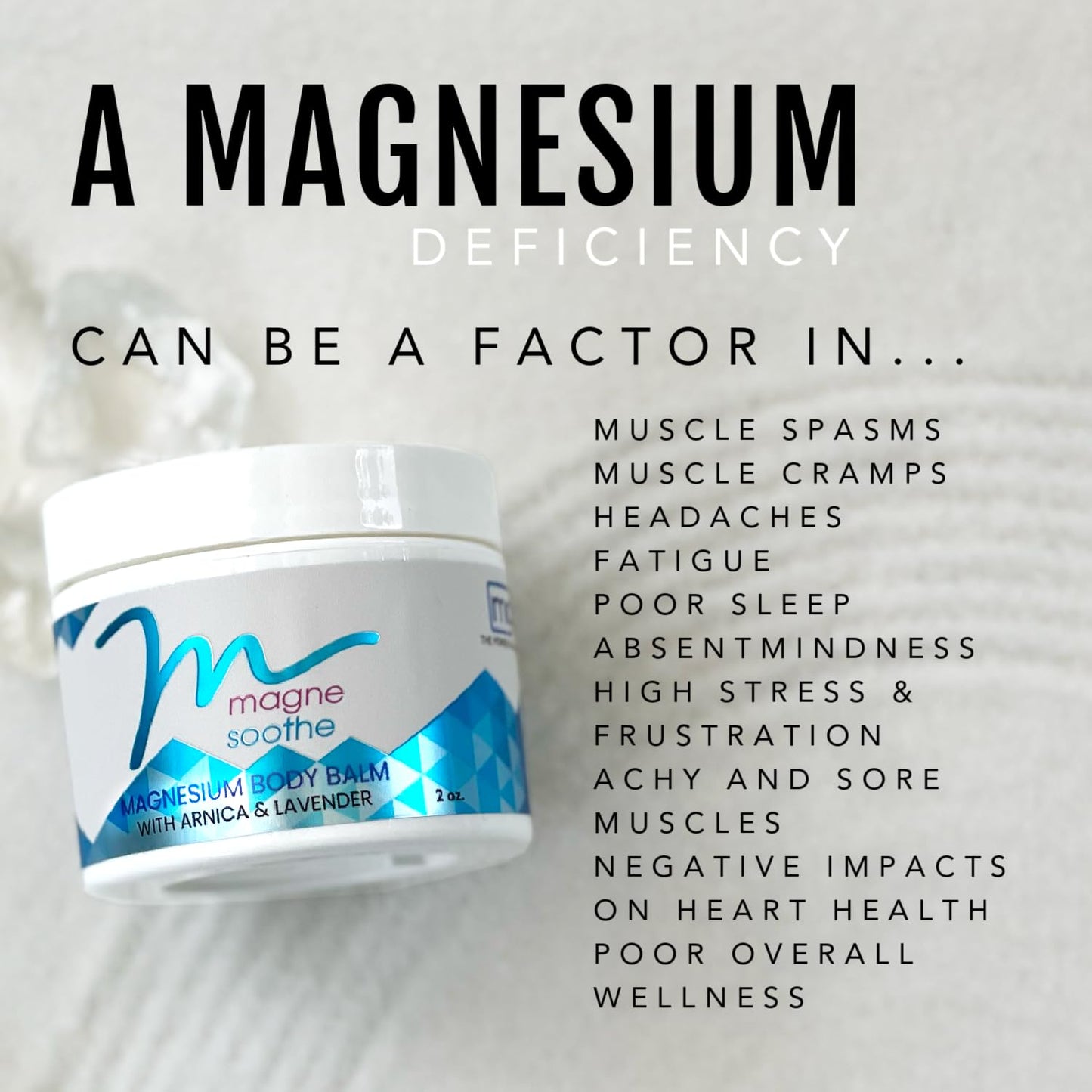 MagneSoothe Topical Magnesium Body Balm – 2 oz Jar | Soothe Sore Muscles