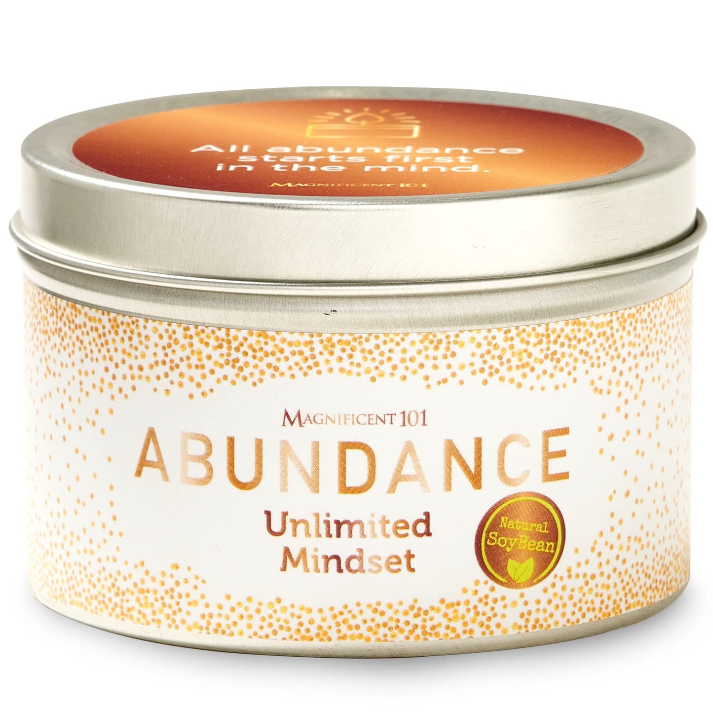 Magnificent 101 Abundance Manifestation Smudge Candle – 6 oz Soy, 35-Hour Burn