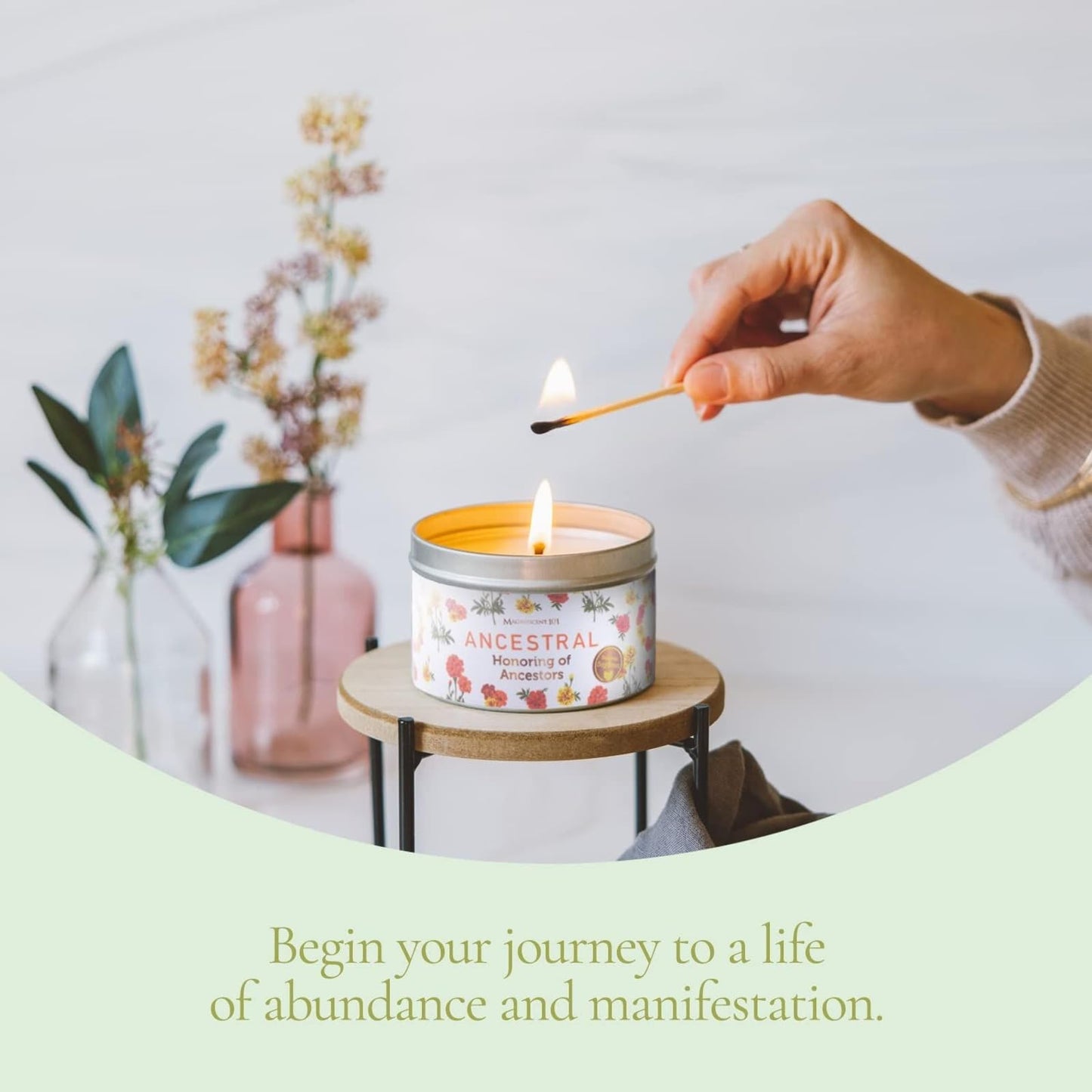 Magnificent 101 Spiritual Ancestor Candle – 6oz Soy Wax, 35-Hour Burn