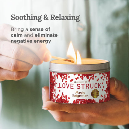 Magnificent 101 Love Struck Aromatherapy Tin Candle – 6 oz, All-Natural Soy Wax, Sage Rose Jasmine Lavender Lilac