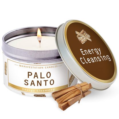 Magnificent 101 Palo Santo Candle – 6 oz, 35h Burn, Energy Cleansing