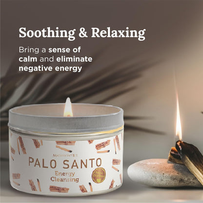 Magnificent 101 Palo Santo Smudge Candle – 6 oz, 35-Hour Burn, 100% Natural