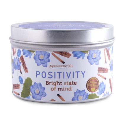 Magnificent 101 Positivity Aromatherapy Candle – 6 oz Soy Wax, Palo Santo & Sage