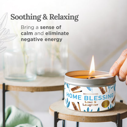 Magnificent 101 Long-Lasting Home Blessing Candle – Sage, Bergamot & Sandalwood | 6 oz, 35-Hour Burn