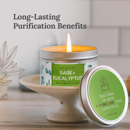 Magnificent 101 Sage + Eucalyptus Soy Candle - 6 oz, 35h Burn