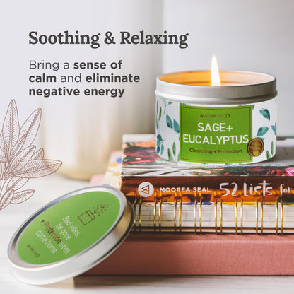 Magnificent 101 Sage + Eucalyptus Soy Candle - 6 oz, 35h Burn