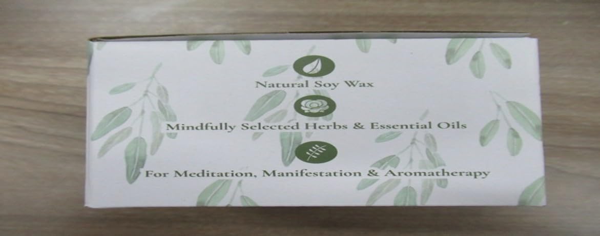 Magnificent 101 Long-Lasting Sage Healing Crystals Candle – 6 oz | 35-Hour Burn | Soy Wax & Healing Crystals