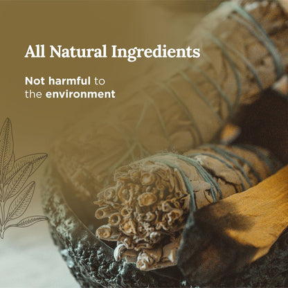 Magnificent 101 Sage & Palo Santo Candle Set – 3-Pack, 3.5 oz, 42h Burn