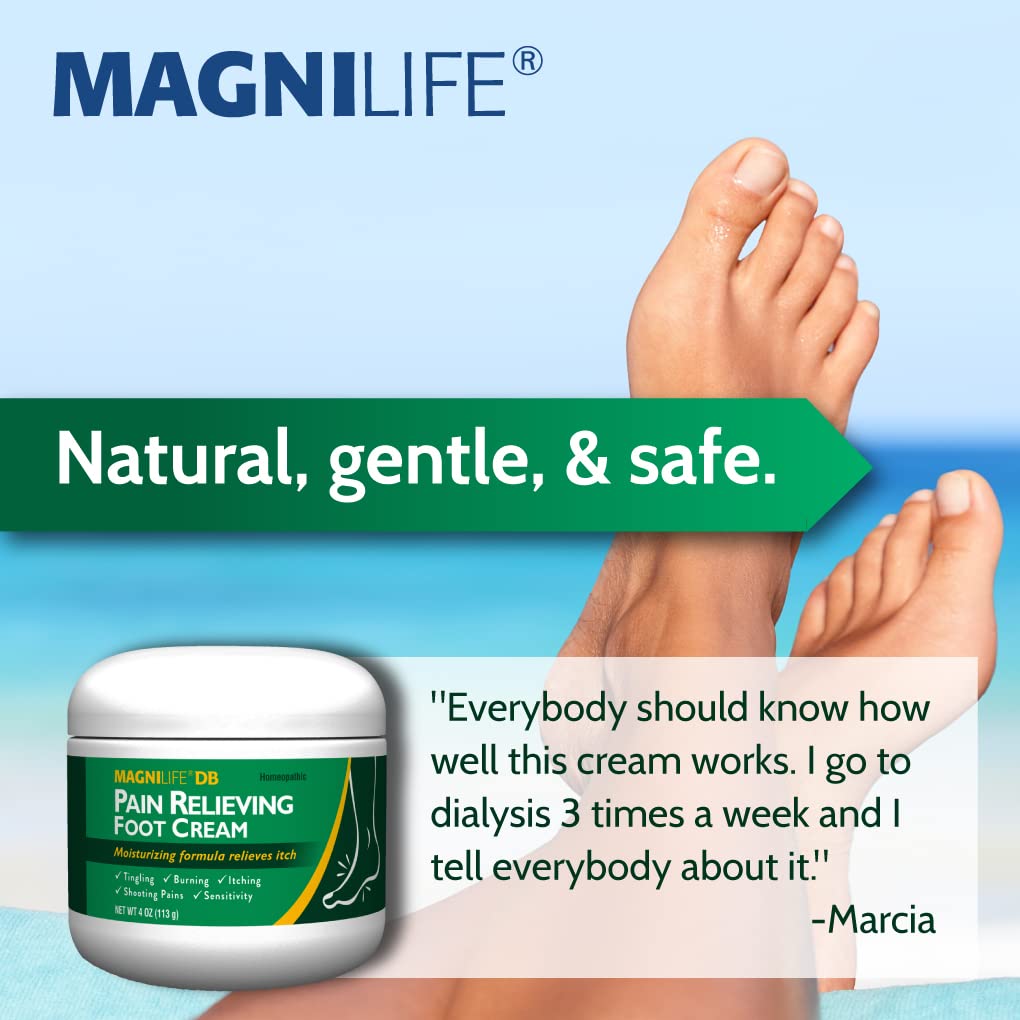 MagniLife DB Foot Cream – Calming Relief for Burning, Tingling & Sensitive Feet (4 oz)