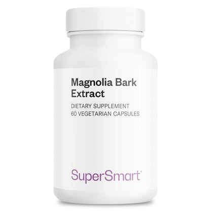 Supersmart Magnolia Bark Extract 300mg | 90% Honokiol & Magnolol | Non-GMO Gluten Free | 60 Veg Capsules