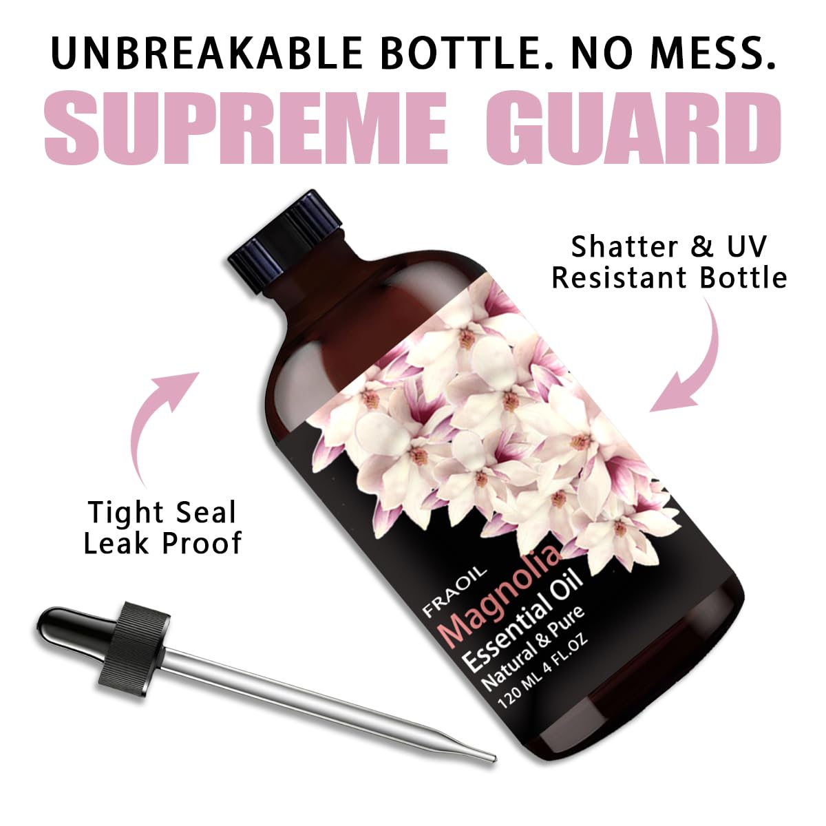Magnolia Essential Oil - 4 oz (120 ml) for Diffuser, DIY, Candles & Gifts | FRAOIL